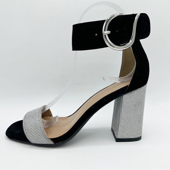 New Aerosoles Women’s Lana Crystal Heeled Ankle Strap Sandal in Black Size: 7M‎ - Picture 11 of 12